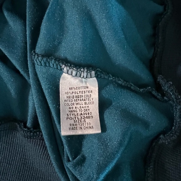 UMGEE WOMENS LONG SLEEVE OVERSIZED TEAL TOP SIZE SMALL - Picture 4 of 9